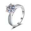 Platonic 1 ct Stellar Embrace Moissanite Sterling Silver Ring