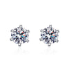 Platonic 0.6 - 4 ct Sparklit Sparks Round Moissanite Stud Earrings
