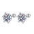 Platonic 1 - 4 ct Round Radiant Moissanite Stud Earrings