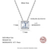 Platonic 1 ct Timeless Brilliance Asscher Cut Silver Moissanite Pendant and 1 ct Earrings with GRA Certificate; D VVS1