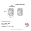 Platonic 1.2 ct Emerald Cut Moissanite Halo Studs