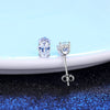 Platonic GRA Certified Sparkle Oval Cut Silver 1.2 ct Moissanite Pendant Set with 1 ct Earrings