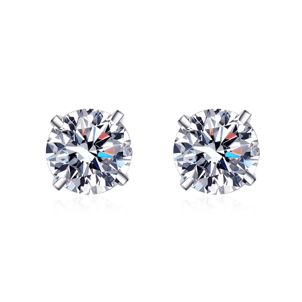 Platonic 0.4 - 4 ct Luminous Luxe Round Moissanite Stud Earrings