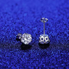Platonic 0.5 - 1 ct Hexagonal Moissanite Stud Earrings for Men - Single Piece