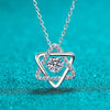 Platonic 0.5 CT Gra Certified Moissanite Pendant, 925 Sterling Silver With Free Chain D Vvs1