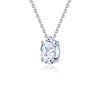 Platonic 1.2 ct SparkleOval Charm Moissanite Necklace in Sterling Silver; D VVS1