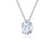 Platonic 1.2 ct SparkleOval Charm Moissanite Necklace in Sterling Silver; D VVS1