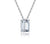 Platonic 1 ct RadiantEdge Moissanite Necklace; Sterling Silver Glow; D VVS1