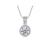 Platonic 1 ct Shimmer & Shine Silver Moissanite Pendant, GRA Certified, Free Chain