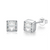 Platonic 0.5 ct Radiant Asscher Moissanite Stud Earrings for Men - Single Piece