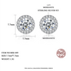 Platonic 1 - 4 ct Halo Bliss Solitaire Studs Moissanite Earrings