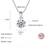 Platonic 1 - 2 ct Eternal Spark Sterling Silver Moissanite Pendant