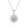Platonic 1 ct Sparkle Round Silver Moissanite Pendant