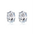 Platonic 1 ct Dazzling Dewdrops Silver Moissanite Studs; GRA Certified