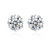 Platonic 0.5 ct Starburst Spark Moissanite Stud Earrings for Men - Single Piece