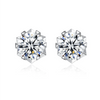 Platonic 1 ct Starburst Spark Moissanite Stud Earrings
