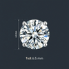 Platonic 1 ct Solitaire Round Cut Moissanite Stud Earrings D/VVS1
