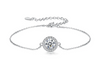 Platonic 1 ct Designer Charm 925 Sterling Silver Moissanite Bracelet