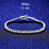 Platonic 4 mm Femme Bling 925 Sterling Silver Tennis Moissanite Bracelet