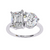 Platonic Radiant and Round solitaire toi et moi ring