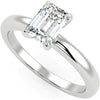 Platonic Harriet Couture Emerald Cut Rhodium Plated Sterling Silver Ring