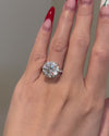 Platonic Brilliant Round x Classic 4-Prong Hidden Halo Pavé White Gold Setting