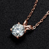 Platonic Sparkle Beyond Stardust Moissanite Pendant: Rose, White and Yellow Gold Charm